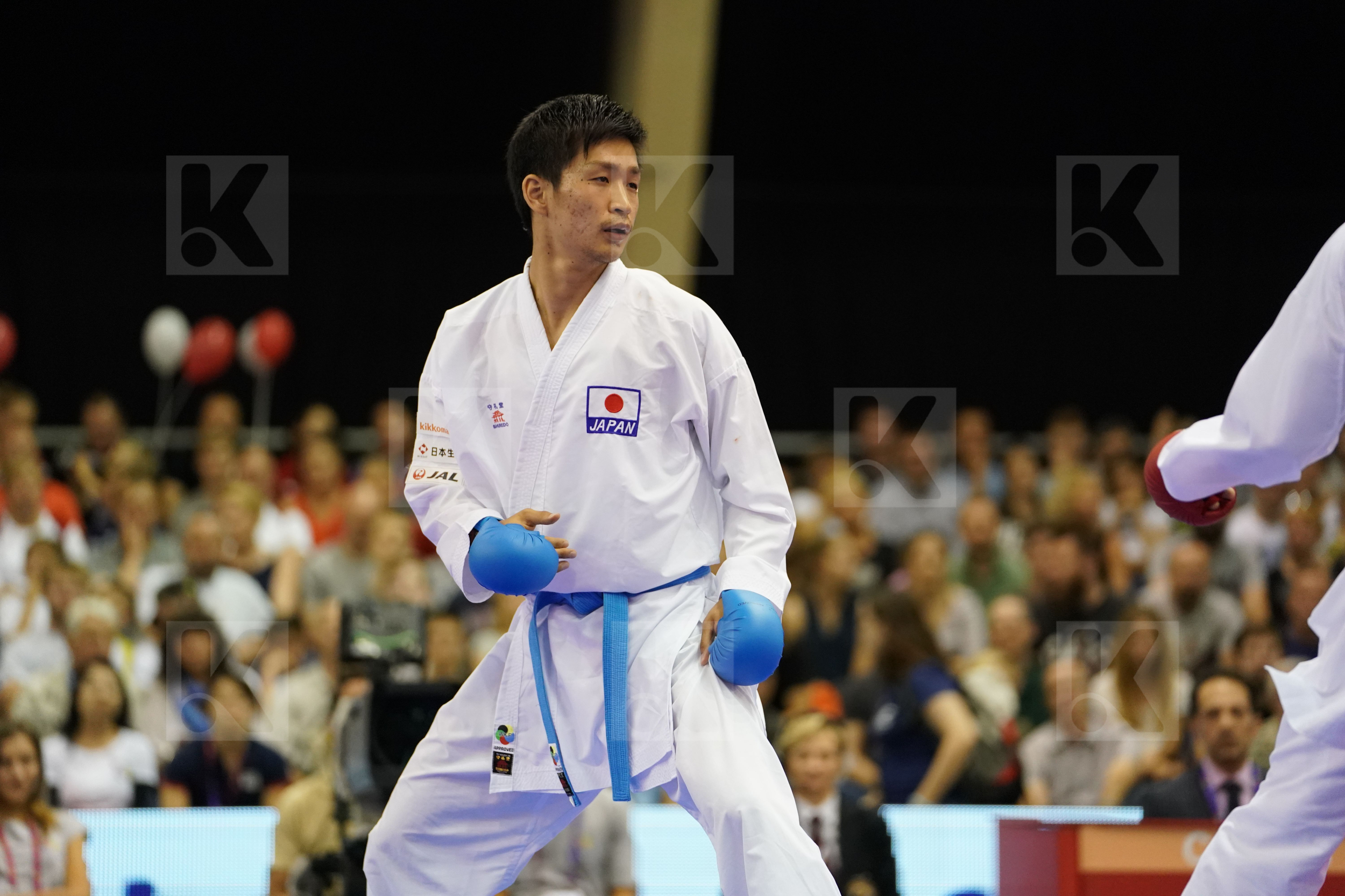 Araga Ryutaro Gold match Iran Islamic Republic of Japan Male Kumite -84kg Poorshab Zabiollah